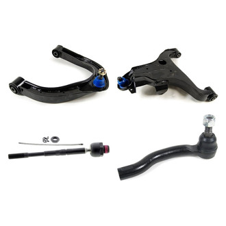 Mevotech® - Supreme™ Front Driver Side Lower and Upper Control Arm with Ball Joint and Tie Rod End Kit