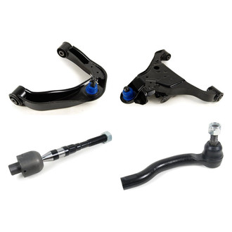 Mevotech® - Supreme™ Front Driver Side Lower and Upper Control Arm with Ball Joint and Tie Rod End Kit