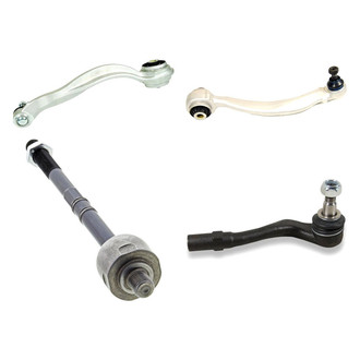 Mevotech® - Supreme™ Front Driver Side Lower and Upper Control Arm with Ball Joint and Tie Rod End Kit