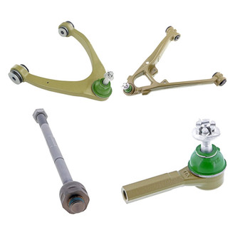 Mevotech® - TTX™ Front Driver Side Lower and Upper Control Arm with Ball Joint and Tie Rod End Kit