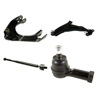 Mevotech® - Original Grade™ Front Driver Side Lower and Upper Control Arm with Ball Joint and Tie Rod End Kit