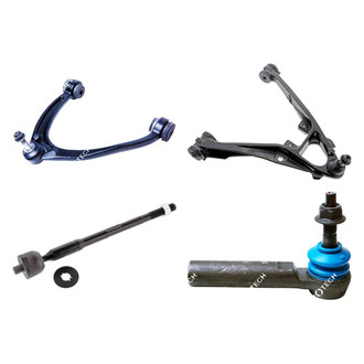 Mevotech® - Original Grade™ Front Driver Side Lower and Upper Control Arm with Ball Joint and Tie Rod End Kit
