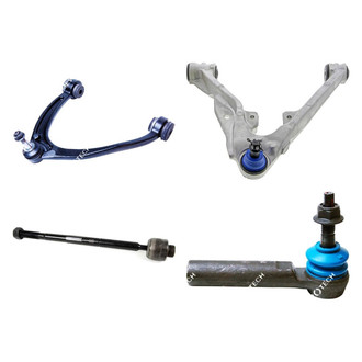 Mevotech® - Original Grade™ Front Driver Side Lower and Upper Control Arm with Ball Joint and Tie Rod End Kit