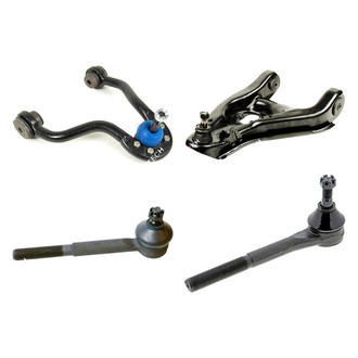 Mevotech® - Original Grade™ Front Driver Side Lower and Upper Control Arm with Ball Joint and Tie Rod End Kit