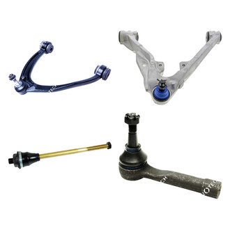 Mevotech® - Original Grade™ Front Driver Side Lower and Upper Control Arm with Ball Joint and Tie Rod End Kit