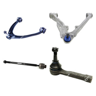 Mevotech® - Original Grade™ Front Driver Side Lower and Upper Control Arm with Ball Joint and Tie Rod End Kit