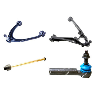 Mevotech® - Original Grade™ Front Driver Side Lower and Upper Control Arm with Ball Joint and Tie Rod End Kit