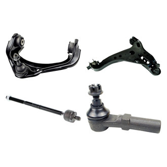 Mevotech® - Original Grade™ Front Driver Side Lower and Upper Control Arm with Ball Joint and Tie Rod End Kit