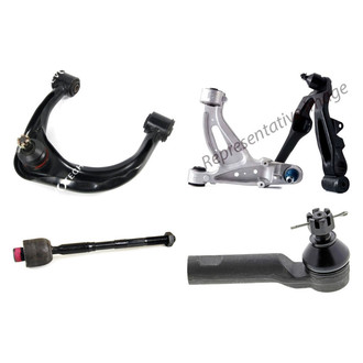 Mevotech® - Original Grade™ Front Driver Side Lower and Upper Control Arm with Ball Joint and Tie Rod End Kit