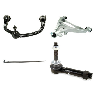 Mevotech® - Original Grade™ Front Driver Side Lower and Upper Control Arm with Ball Joint and Tie Rod End Kit