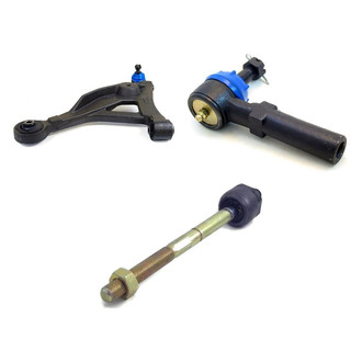 Mevotech® - Supreme™ Front Driver Side Lower Control Arm with Ball Joint and Tie Rod End Kit