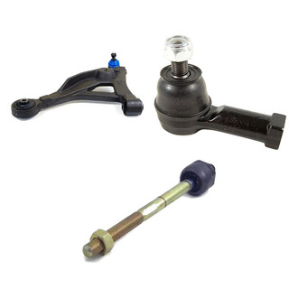Mevotech® - Supreme™ Front Driver Side Lower Control Arm with Ball Joint and Tie Rod End Kit