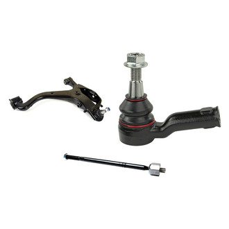 Mevotech® - Supreme™ Front Driver Side Lower Control Arm with Ball Joint and Tie Rod End Kit