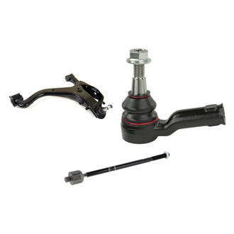 Mevotech® - Supreme™ Front Driver Side Lower Control Arm with Ball Joint and Tie Rod End Kit