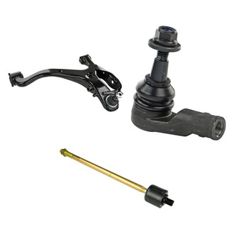 Mevotech® - Supreme™ Front Driver Side Lower Control Arm with Ball Joint and Tie Rod End Kit