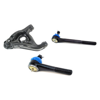 Mevotech® - Supreme™ Front Driver Side Lower Control Arm with Ball Joint and Tie Rod End Kit