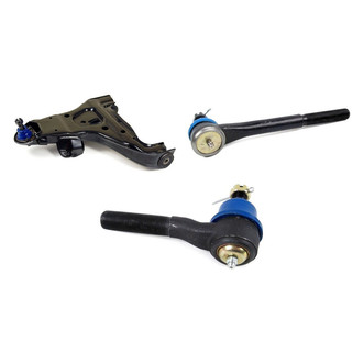 Mevotech® - Supreme™ Front Driver Side Lower Control Arm with Ball Joint and Tie Rod End Kit