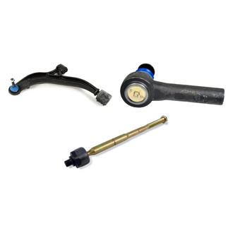 Mevotech® - Supreme™ Front Driver Side Lower Control Arm with Ball Joint and Tie Rod End Kit
