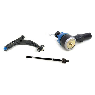 Mevotech® - Supreme™ Front Driver Side Lower Control Arm with Ball Joint and Tie Rod End Kit