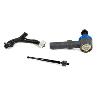 Mevotech® - Supreme™ Front Driver Side Lower Control Arm with Ball Joint and Tie Rod End Kit