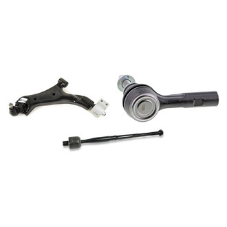 Mevotech® - Supreme™ Front Driver Side Lower Control Arm with Ball Joint and Tie Rod End Kit