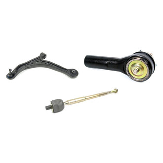 Mevotech® - Supreme™ Front Driver Side Lower Control Arm with Ball Joint and Tie Rod End Kit