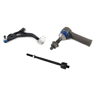 Mevotech® - Supreme™ Front Driver Side Lower Control Arm with Ball Joint and Tie Rod End Kit
