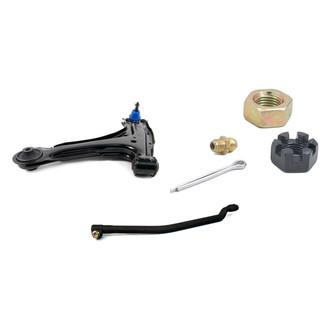 Mevotech® - Supreme™ Front Driver Side Lower Control Arm with Ball Joint and Tie Rod End Kit
