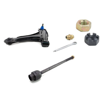Mevotech® - Supreme™ Front Driver Side Lower Control Arm with Ball Joint and Tie Rod End Kit