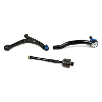 Mevotech® - Supreme™ Front Driver Side Lower Control Arm with Ball Joint and Tie Rod End Kit
