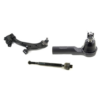 Mevotech® - Supreme™ Front Driver Side Lower Control Arm with Ball Joint and Tie Rod End Kit
