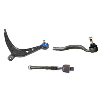 Mevotech® - Supreme™ Front Driver Side Lower Control Arm with Ball Joint and Tie Rod End Kit