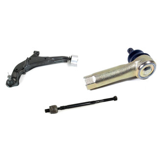 Mevotech® - Supreme™ Front Driver Side Lower Control Arm with Ball Joint and Tie Rod End Kit