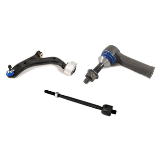 Mevotech® - Supreme™ Front Driver Side Lower Control Arm with Ball Joint and Tie Rod End Kit