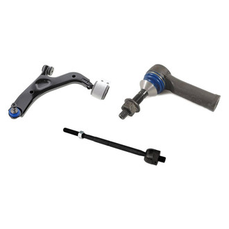 Mevotech® - Supreme™ Front Driver Side Lower Control Arm with Ball Joint and Tie Rod End Kit