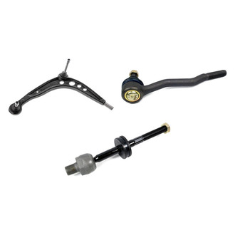 Mevotech® - Supreme™ Front Driver Side Lower Control Arm with Ball Joint and Tie Rod End Kit