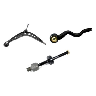 Mevotech® - Supreme™ Front Driver Side Lower Control Arm with Ball Joint and Tie Rod End Kit