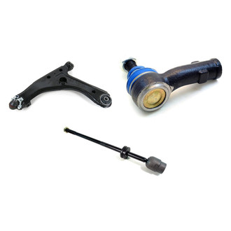 Mevotech® - Supreme™ Front Driver Side Lower Control Arm with Ball Joint and Tie Rod End Kit