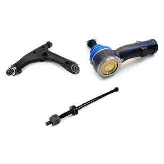 Mevotech® - Supreme™ Front Driver Side Lower Control Arm with Ball Joint and Tie Rod End Kit