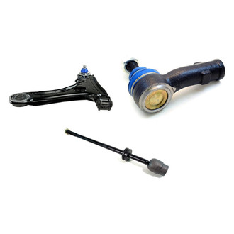 Mevotech® - Supreme™ Front Driver Side Lower Control Arm with Ball Joint and Tie Rod End Kit