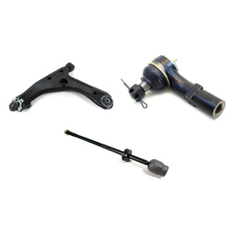 Mevotech® - Supreme™ Front Driver Side Lower Control Arm with Ball Joint and Tie Rod End Kit