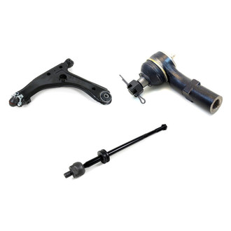 Mevotech® - Supreme™ Front Driver Side Lower Control Arm with Ball Joint and Tie Rod End Kit