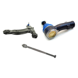 Mevotech® - Supreme™ Front Driver Side Lower Control Arm with Ball Joint and Tie Rod End Kit
