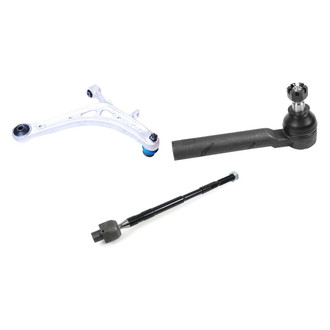 Mevotech® - Supreme™ Front Driver Side Lower Control Arm with Ball Joint and Tie Rod End Kit