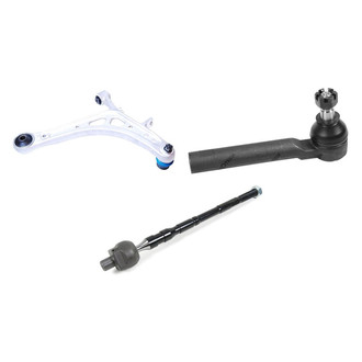 Mevotech® - Supreme™ Front Driver Side Lower Control Arm with Ball Joint and Tie Rod End Kit