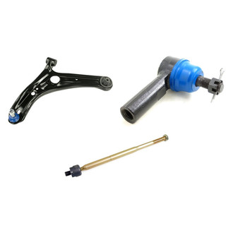 Mevotech® - Supreme™ Front Driver Side Lower Control Arm with Ball Joint and Tie Rod End Kit