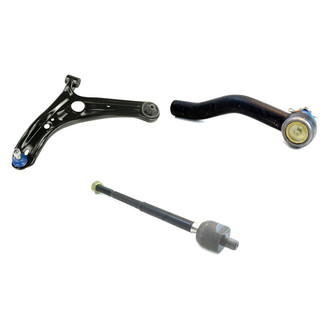 Mevotech® - Supreme™ Front Driver Side Lower Control Arm with Ball Joint and Tie Rod End Kit