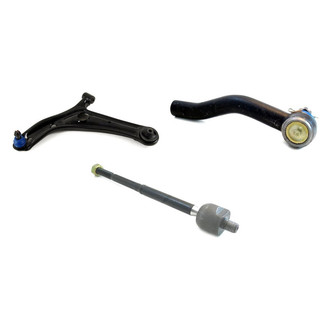 Mevotech® - Supreme™ Front Driver Side Lower Control Arm with Ball Joint and Tie Rod End Kit