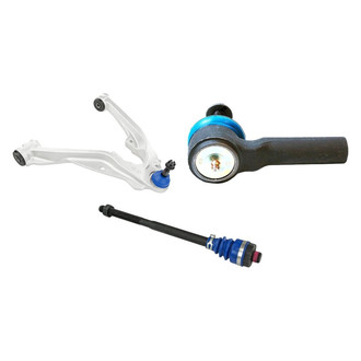 Mevotech® - Supreme™ Front Driver Side Lower Control Arm with Ball Joint and Tie Rod End Kit