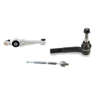 Mevotech® - Supreme™ Front Driver Side Lower Control Arm with Ball Joint and Tie Rod End Kit